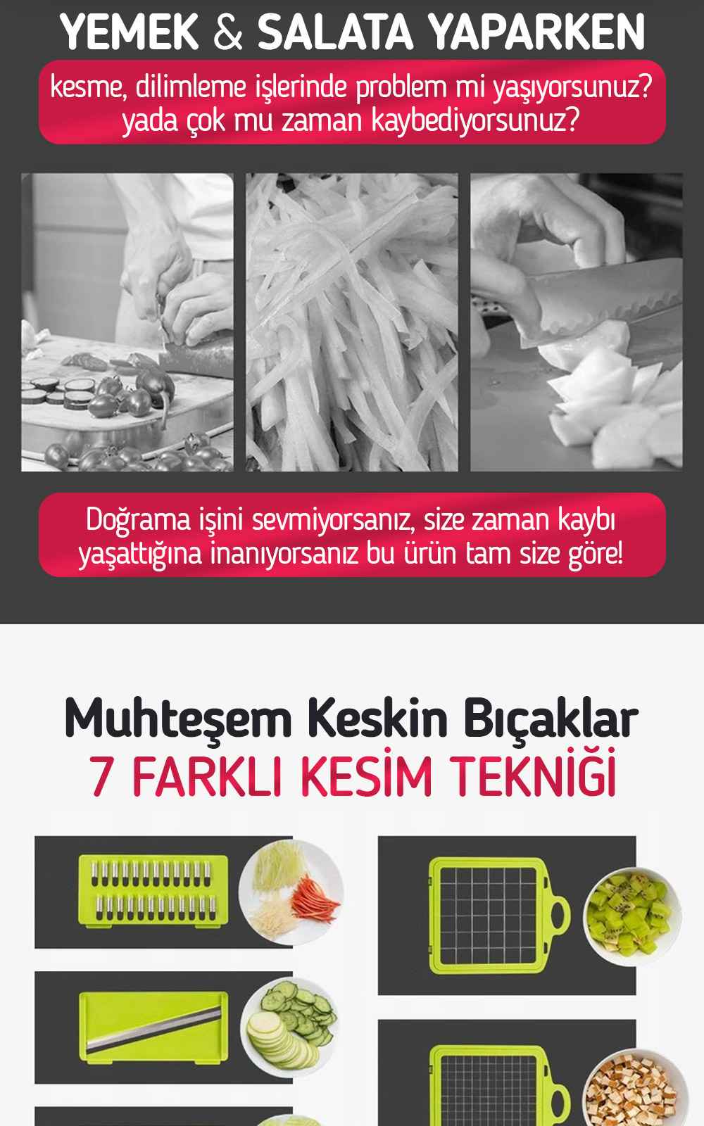 Olinman Fonksiyonlu Doğrayıcı Seti 14 Parça