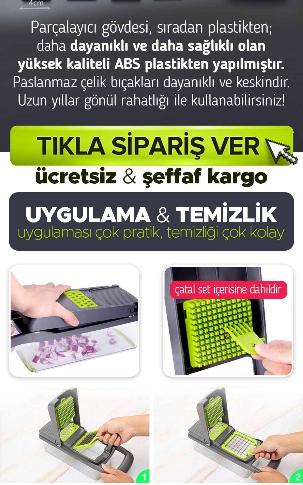 Olinman Fonksiyonlu Doğrayıcı Seti 14 Parça